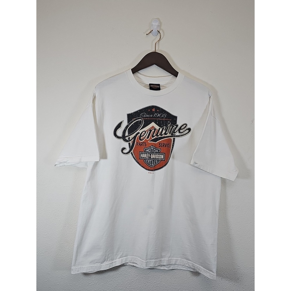 HARLEY-DAVIDSON  GENUINE   MENS WHITE T-SHIRT XL‎